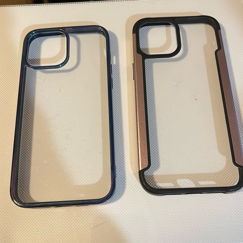 Bundle of 2 clear bumper cases for iPhone 12 Pro Max